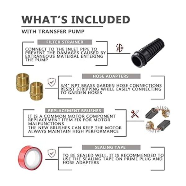EXTRAUP Bomba de transferencia de agua de alta presión de