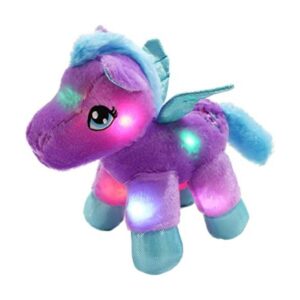 Bstaofy Peluches de peluche con luz de Pegasus unicornio_1
