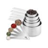 Juego de 10 tazas medidoras y cucharas medidoras de acero