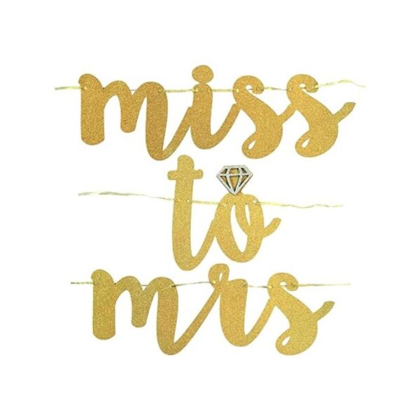 Juego de pancartas de Miss to Mrs Lets Party Bitches.