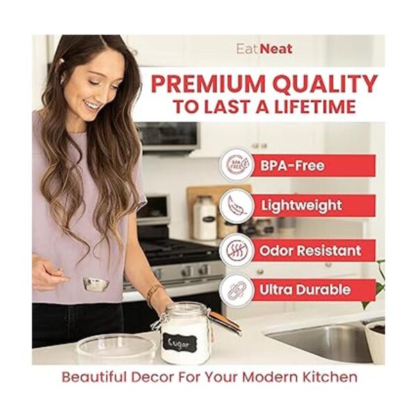 EatNeat Juego de 5 recipientes de cocina de vidrio_2