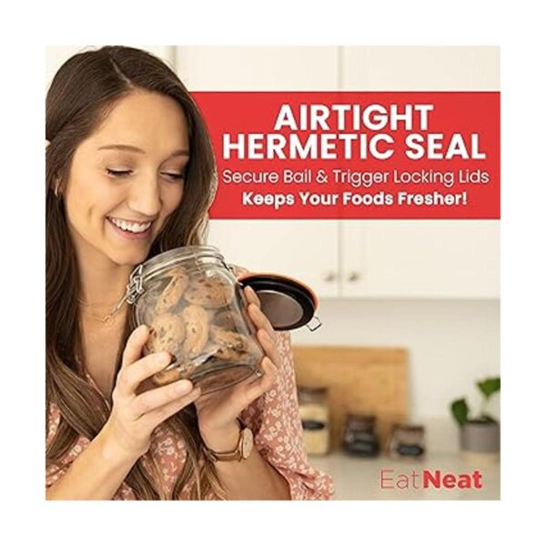 EatNeat Juego de 5 recipientes de cocina de vidrio_5