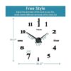 Mintime Reloj de pared moderno sin marco para bricolaje
