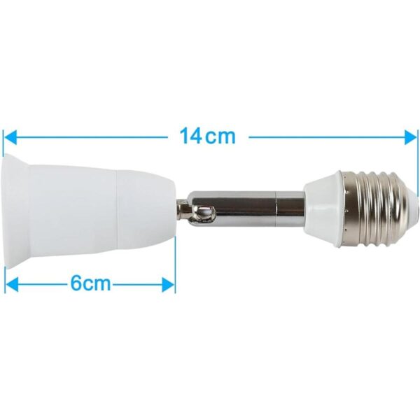 Electop Extensor de enchufe de luz de 90 grados de flexión