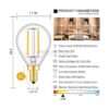 CRLight Bombilla LED de 2 W equivalente a 25 W color