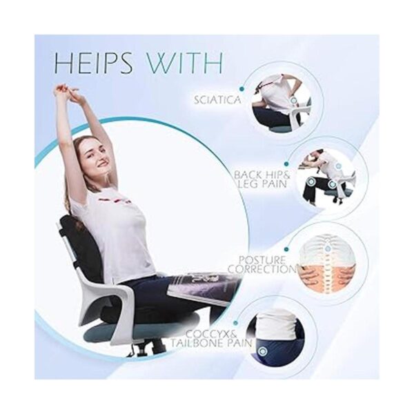 Cojín ortopédico de asiento y almohada de apoyo lumbar_2