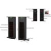 HTZSAFE Sensor fotoeléctrico solar inalámbrico de 2 haces_3