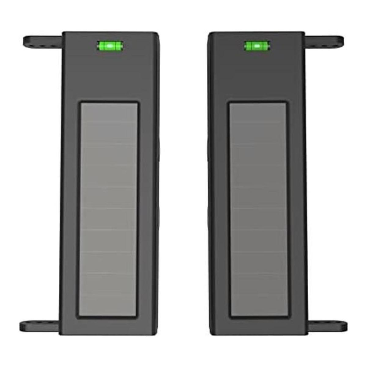 HTZSAFE Sensor fotoeléctrico solar inalámbrico de 2 haces