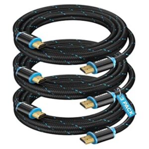 Cable HDMI 4K Ultra HD de 8 pies paquete de 3 cables_1