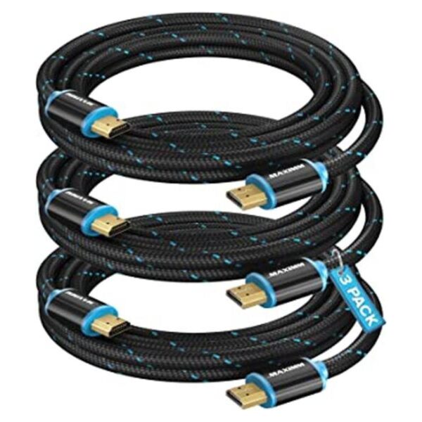 Cable HDMI 4K Ultra HD de 8 pies paquete de 3 cables_1