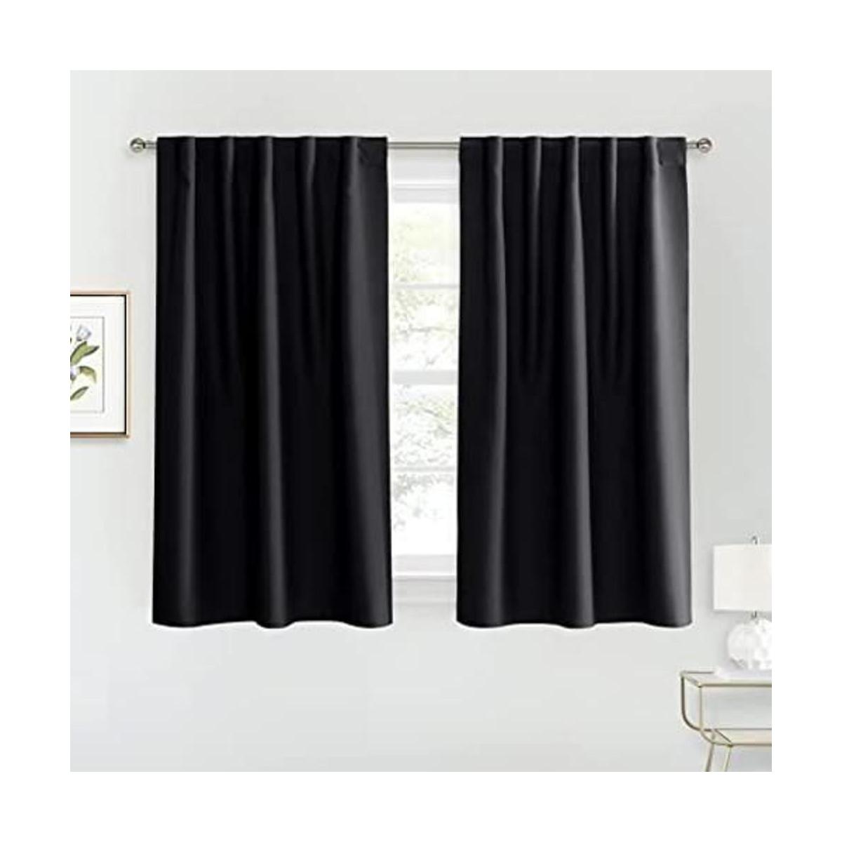 RYB HOME Par de cortinas opacas lisas para decoración de