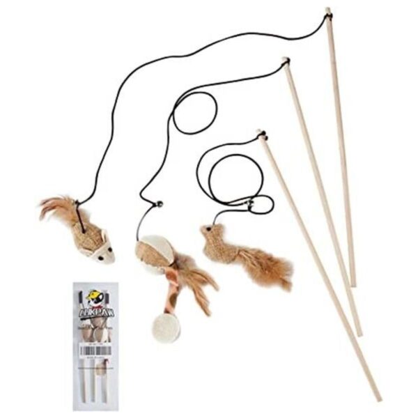 LukPaw Juego de juguetes para gatos y gatitos de sisal
