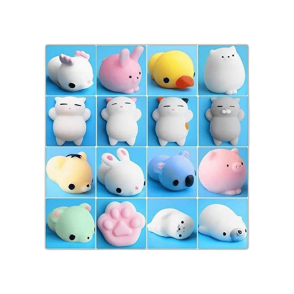 Outee 16 juguetes de animales Mochi encantadores Squishies_1