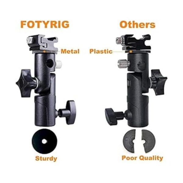 FOTYRIG Soporte de flash para cámara soporte de paraguas
