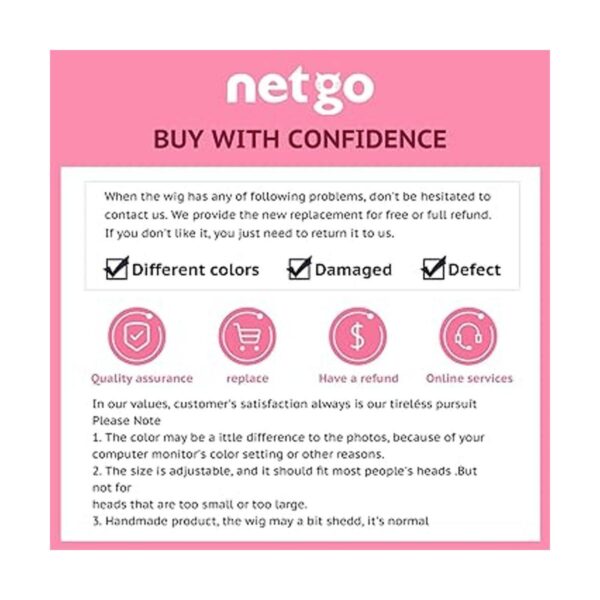 Netgo Peluca de fibra resistente al calor para mujer_5