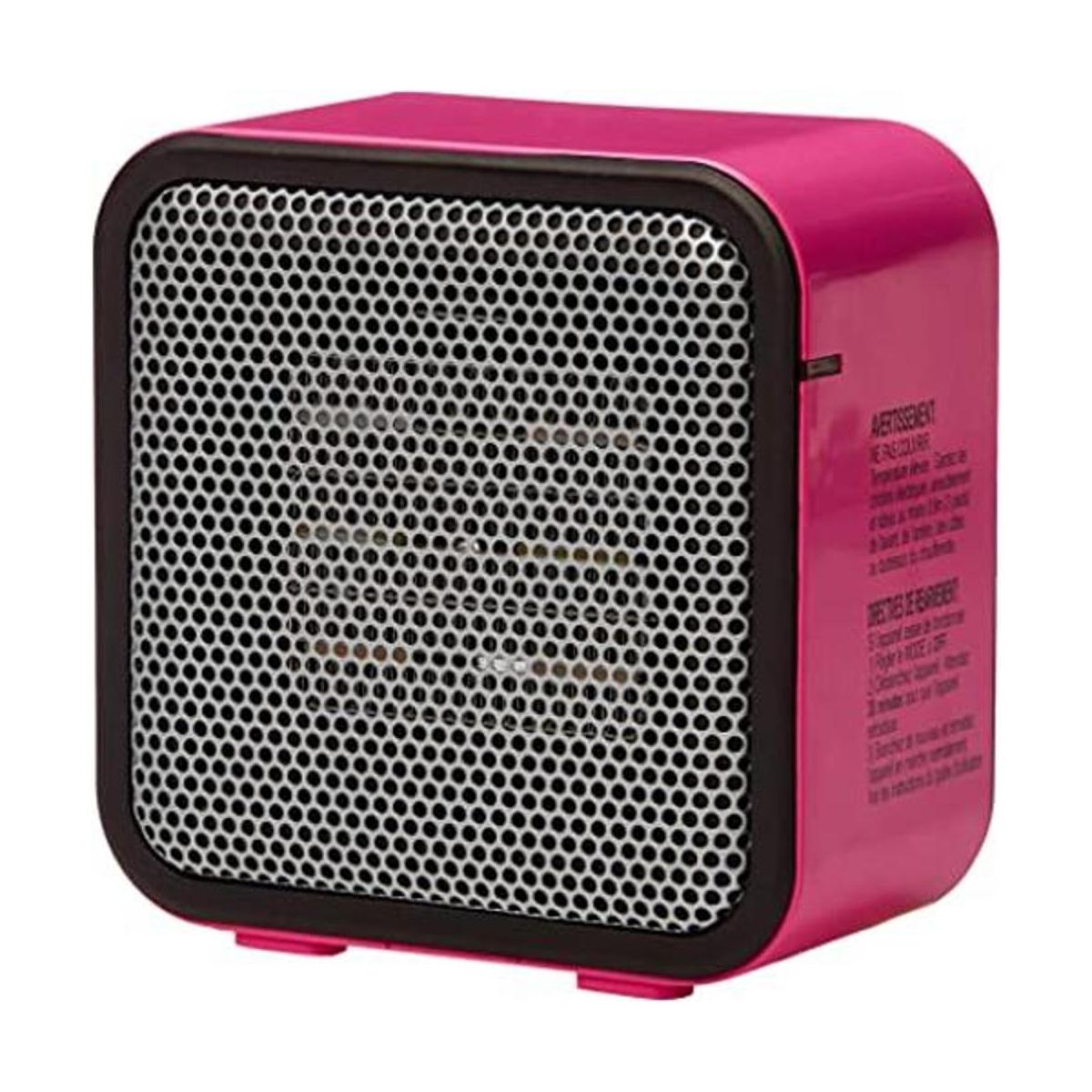 Mini calentador personal de cerámica 500 W color rosa