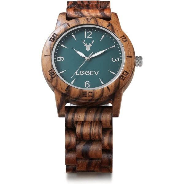 LeeEv Reloj de madera para hombre reloj de madera de_2