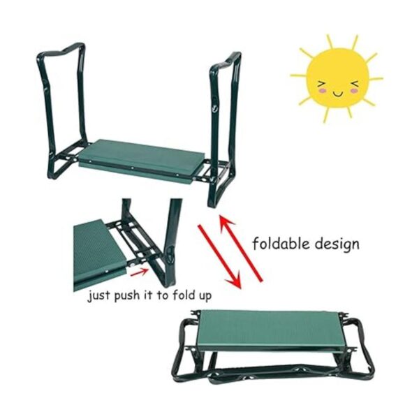 Livebest Taburete plegable de jardín con almohadilla de