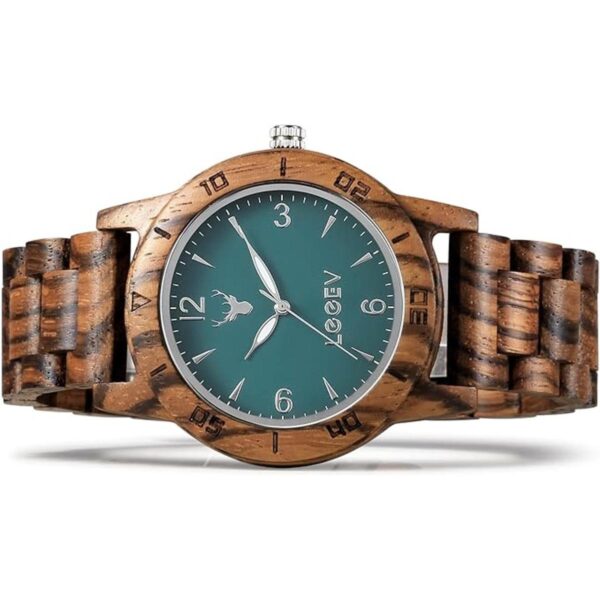 LeeEv Reloj de madera para hombre reloj de madera de_3