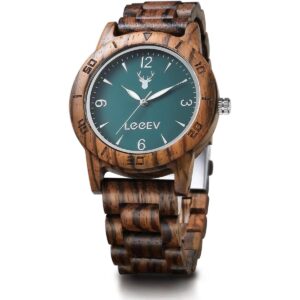 LeeEv Reloj de madera para hombre reloj de madera de_1