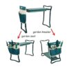 Livebest Taburete plegable de jardín con almohadilla de