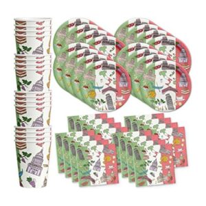 Juego de suministros italianos para fiesta de cumpleaños_1