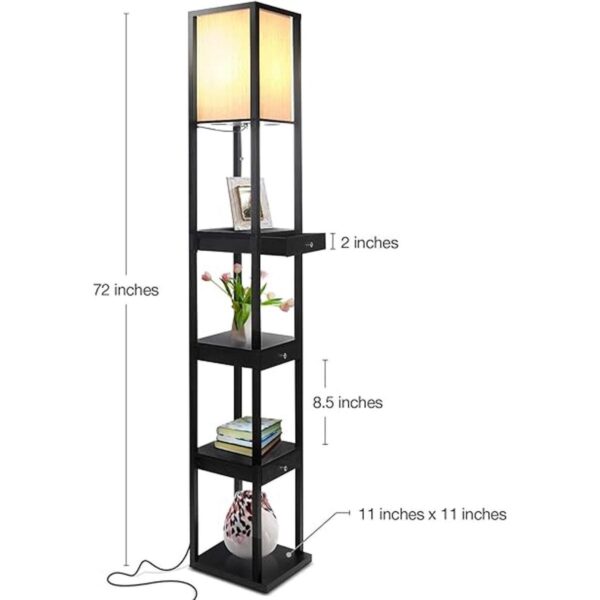 Brightech Maxwell Lámpara de pie con cajón Led para_2
