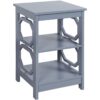 Convenience Concepts Omega Mesa auxiliar con estantes_1