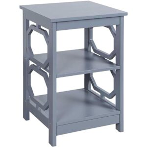 Convenience Concepts Omega Mesa auxiliar con estantes_1