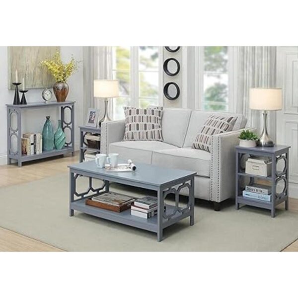 Convenience Concepts Omega Mesa auxiliar con estantes_2