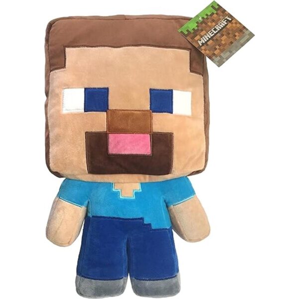 Mojang Minecraft Steve Plush Pillow Buddy Microfibra de_1