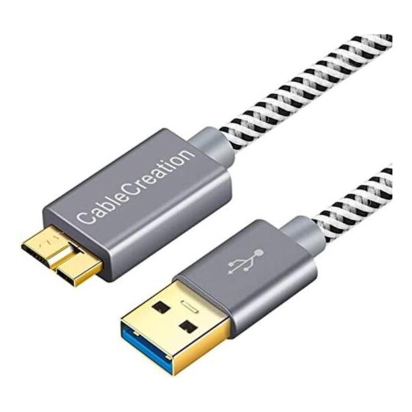Cable micro USB 3.0 cable corto USB A a Micro B de 1 pie_1