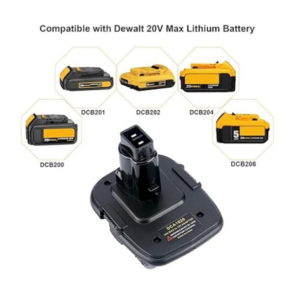 Biswaye Adaptador DCA1820 de 18 V a 20 V de repuesto para