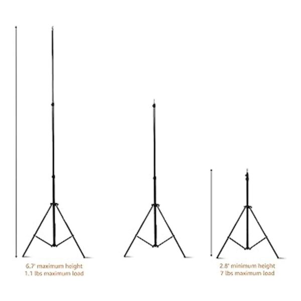 Soporte de trípode de fotografía con luz de aluminio con_2