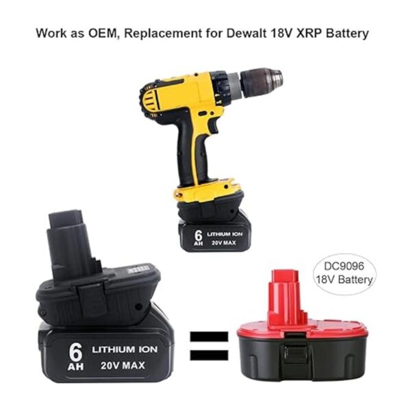 Biswaye Adaptador DCA1820 de 18 V a 20 V de repuesto para