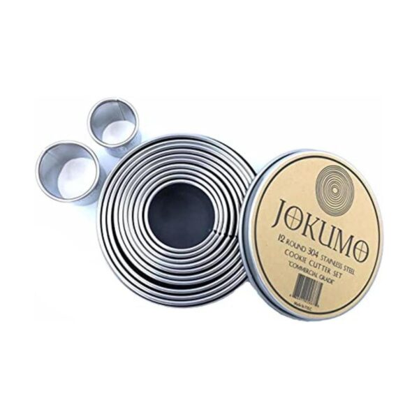JOKUMO Juego de 12 piezas de cortador redondo liso para