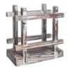 MyGift Servilletero rústico de madera con antorcha para
