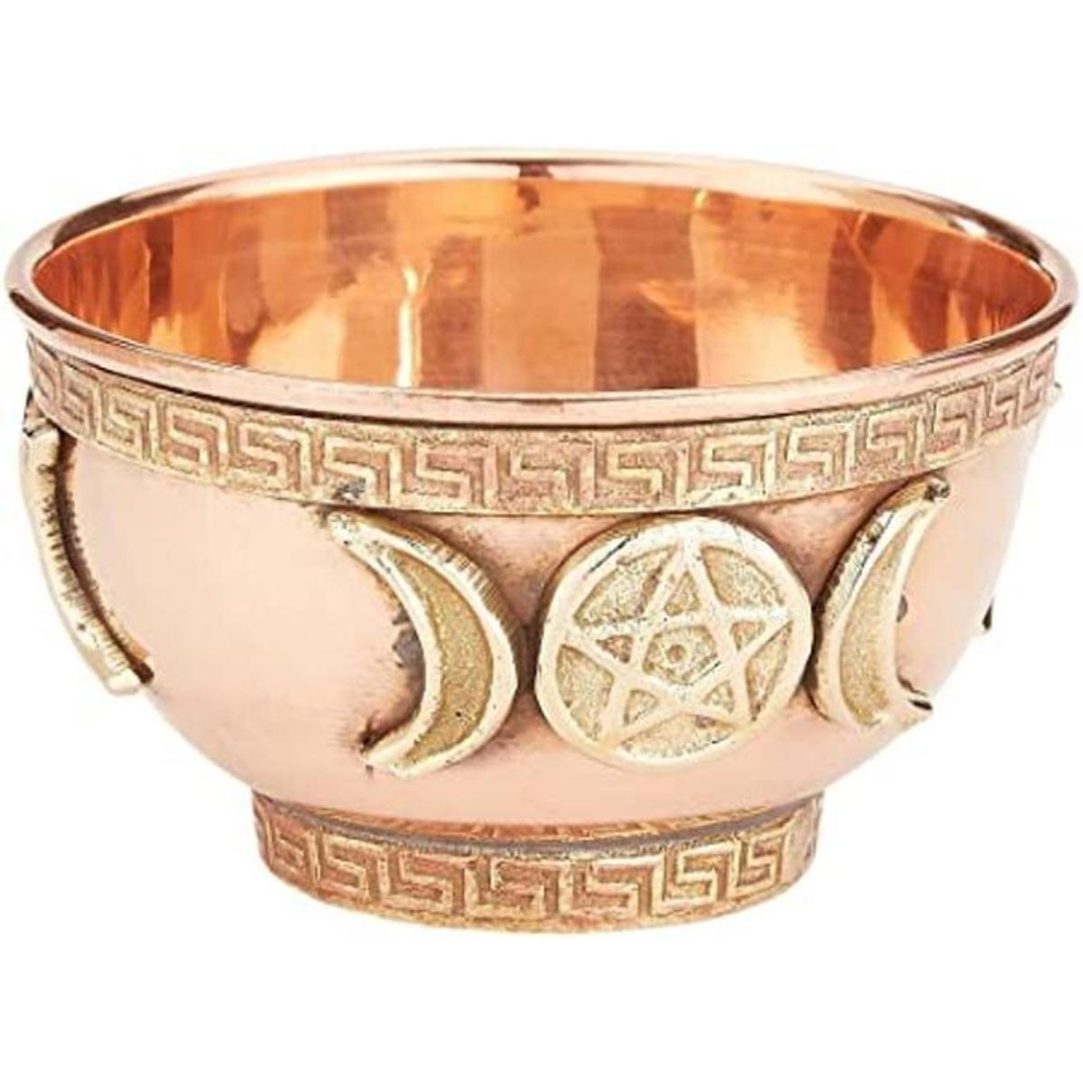 New Age Imports Inc Pentáculo de tres lunas de cobre