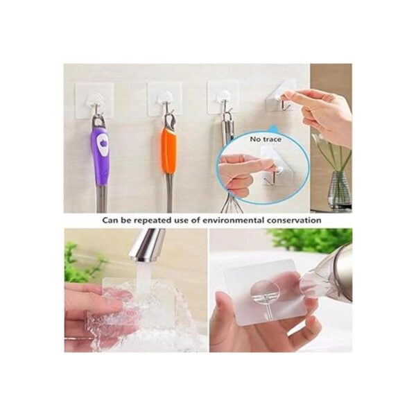 JINSHUNFA Ganchos de pared transparentes para 13 libras_2