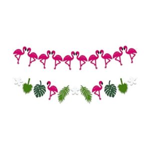 Guirnalda de flamenco de fieltro para decoraciones de