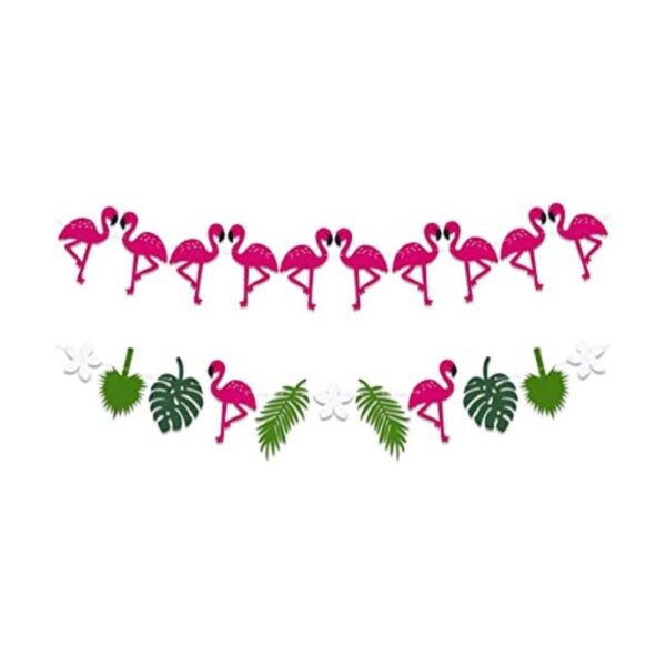 Guirnalda de flamenco de fieltro para decoraciones de