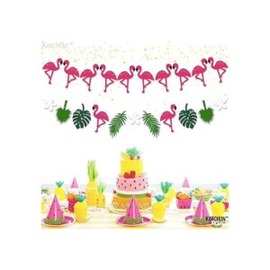 Guirnalda de flamenco de fieltro para decoraciones de