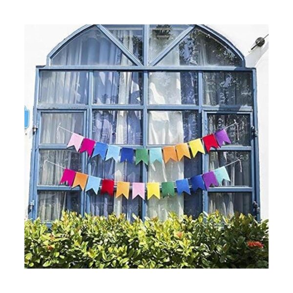 Banderines de tela de fieltro arco iris 24 piezas 2
