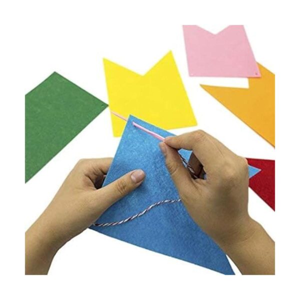 Banderines de tela de fieltro arco iris 24 piezas 2