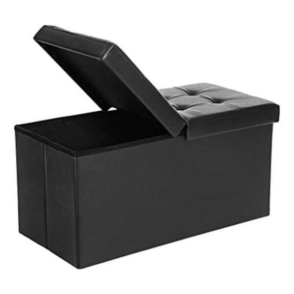 SONGMICS Banco otomano plegable de almacenamiento de 30_1