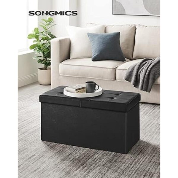 SONGMICS Banco otomano plegable de almacenamiento de 30_2