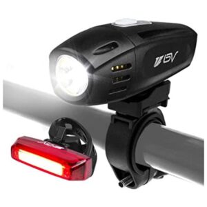 BV Super Bright USB Rechargeable Bike Light Set Headlight_1