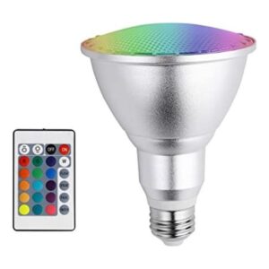Bombilla LED de color E27 10W PAR30 RGB regulable 16
