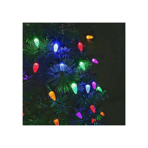 RECESKY Bombillas C6 de Navidad con temporizador 50 luces