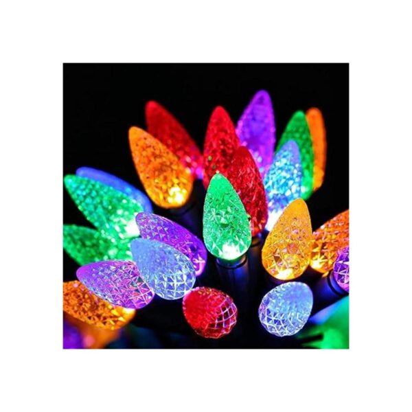 RECESKY Bombillas C6 de Navidad con temporizador 50 luces